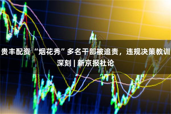贵丰配资 “烟花秀”多名干部被追责，违规决策教训深刻 | 新京报社论